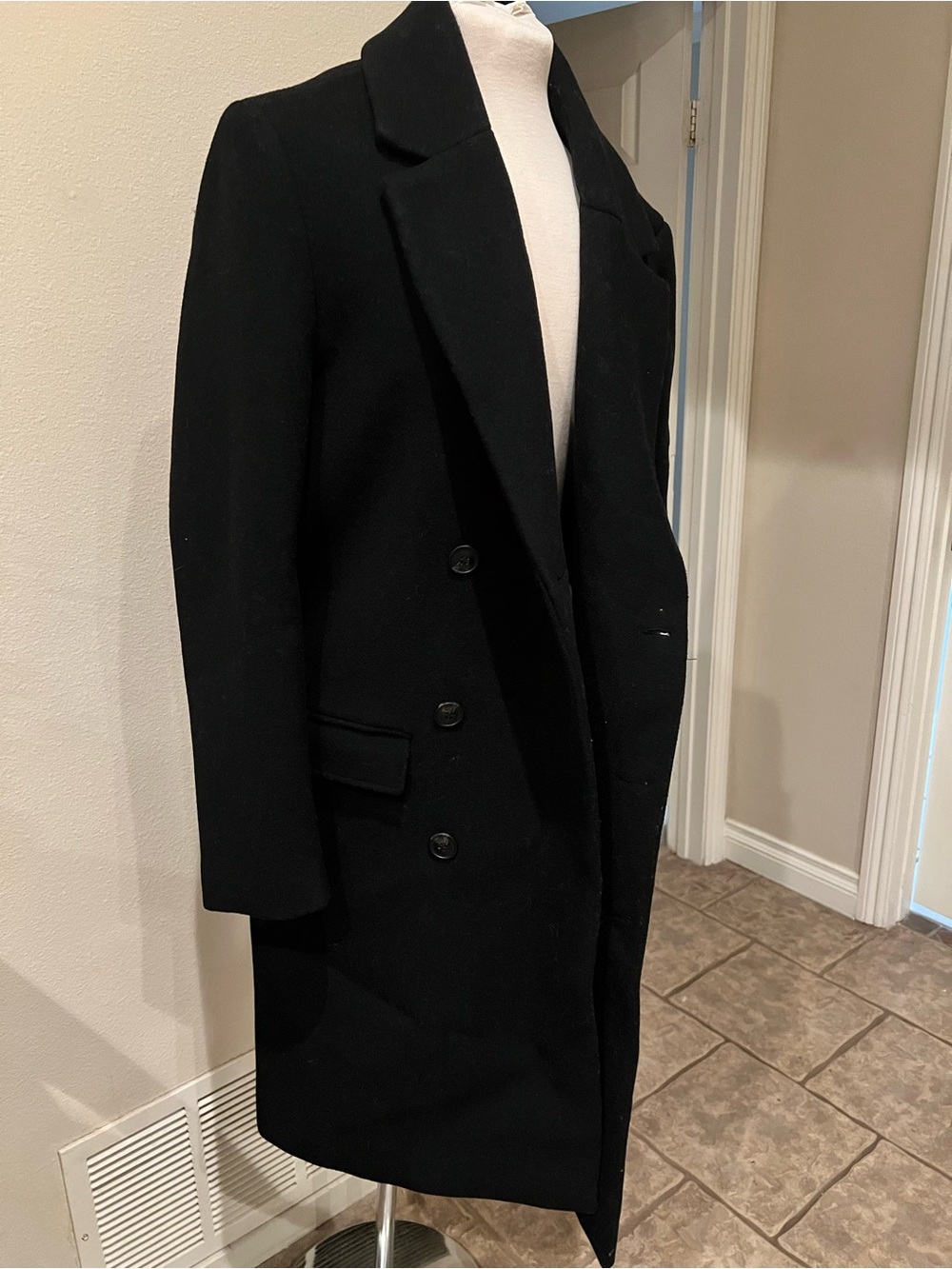 H&M Black Women’s Coat Size 38 Regular 100% Polyester